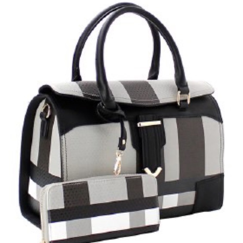 Plaid 2 in 1 Handbag